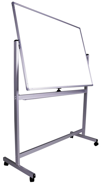 Bela tabla dvostrana 100 x 150 na stalku sa točkićima 09WS41