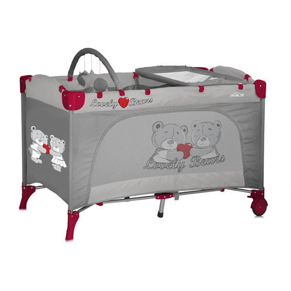 Bertoni Lorelli Krevetac za bebe sa dva nivoa Travel Kid 2 Grey Bears 10080221419