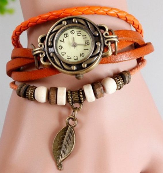 Ručni časovnik Vintage List Orange