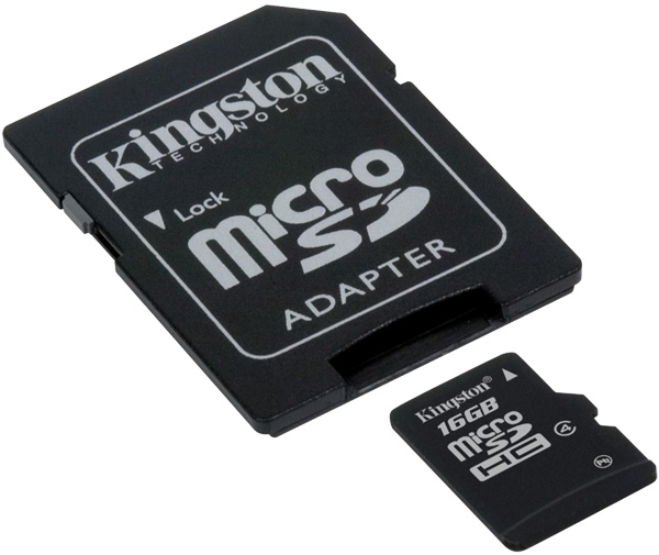 Micro SDHC memorijska kartica sa SD adapterom 16 GB Kingston SDC10/16GB