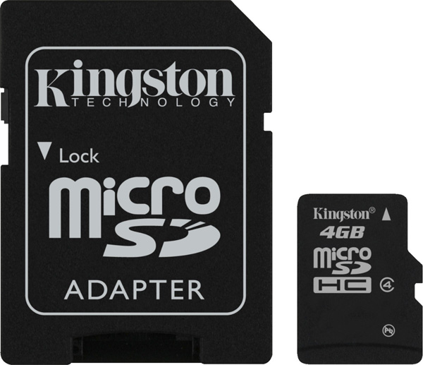 Micro SDHC memorijska kartica sa SD adapterom 4 GB Kingston SDC4/4GB