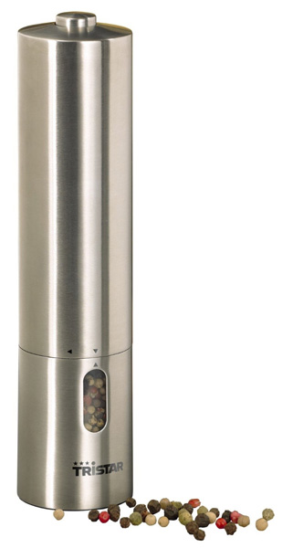 Električni mlin za biber ili so sa kućištem od nerđajućeg čelika Tristar PM-4004