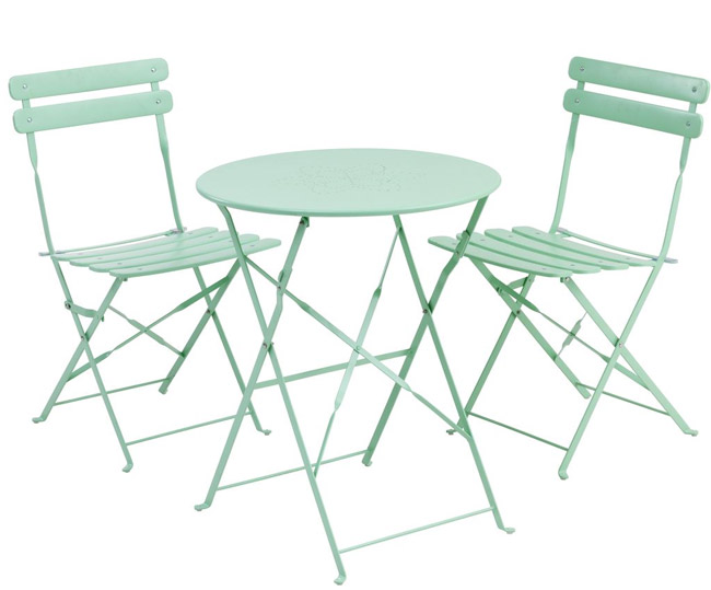 Bistro garnitura Corso svetlo zelena