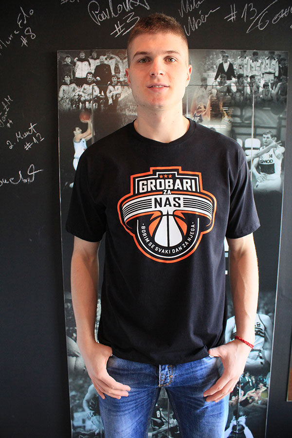 Grobari Za Nas Majica KK Partizan Crna L