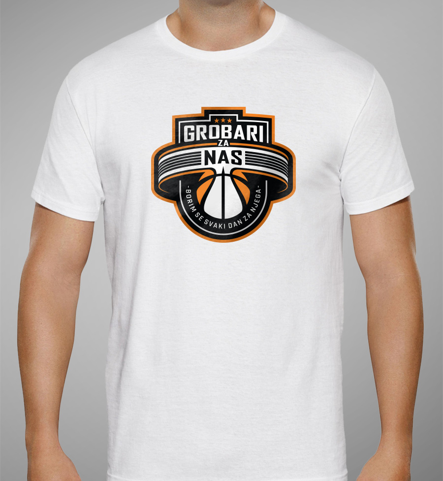 Grobari Za Nas Majica KK Partizan Bela XL