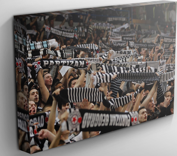 KK Partizan Fotografija Himna Kanvas 40x30 cm 