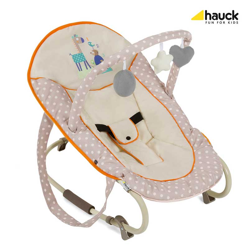 Hauck Bebi ležaljka - njihalica Bungee Deluxe Animals 5210115