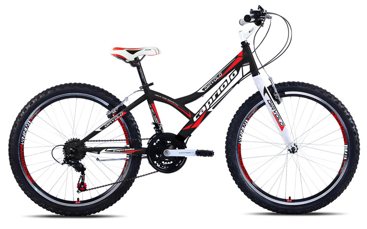 Bicikl Capriolo Diavolo 400 24/18HT crno crvena 914301-13