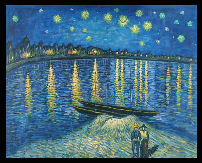 Reprodukcija slike Starry Night over the Rhone Van Gogh