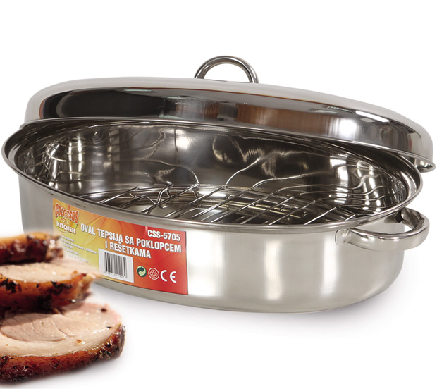 Ovalna tepsija sa poklopcem CSS-5705