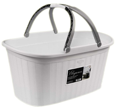 Korpa za veš sa ručkama Elegance bela