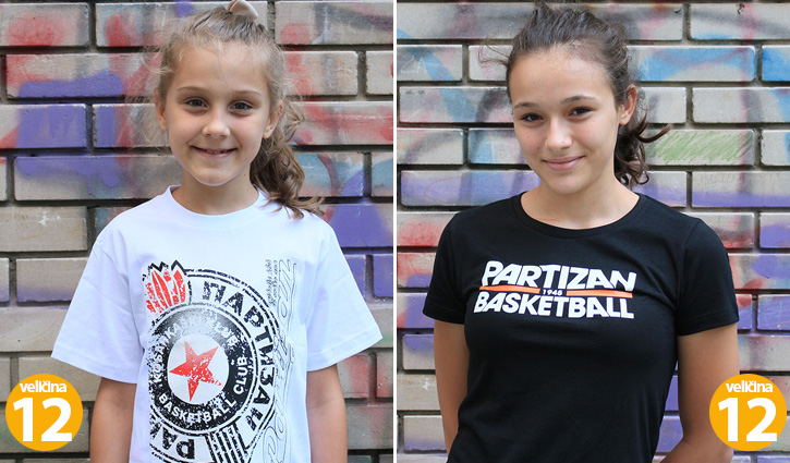Akcija 2 za 1200 din Decije majice KK Partizan veličine 12 i 12