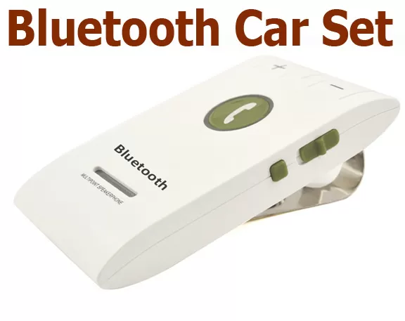 Bluetooth bežični handsfree set za automobil 6E Beli