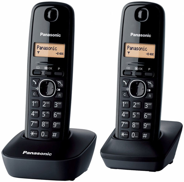 Bežični DECT telefon Panasonic KX-TG1612FXH DUO crni
