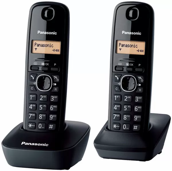 Bežični DECT telefon Panasonic KX-TG1612FXH DUO crni