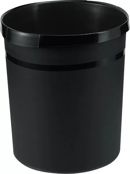 Korpa za otpatke 18l, okrugla plastična crna 05KD02B