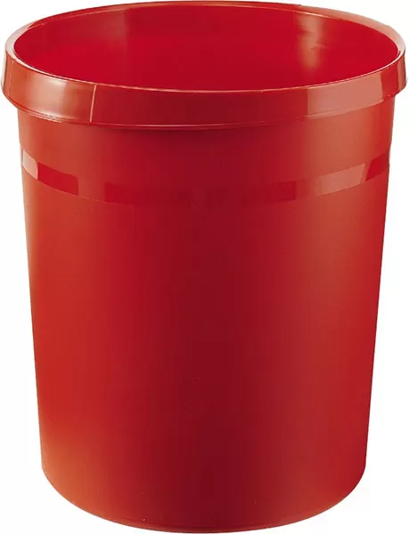 Korpa za otpatke 18l, okrugla plastična crvena 05KD02D