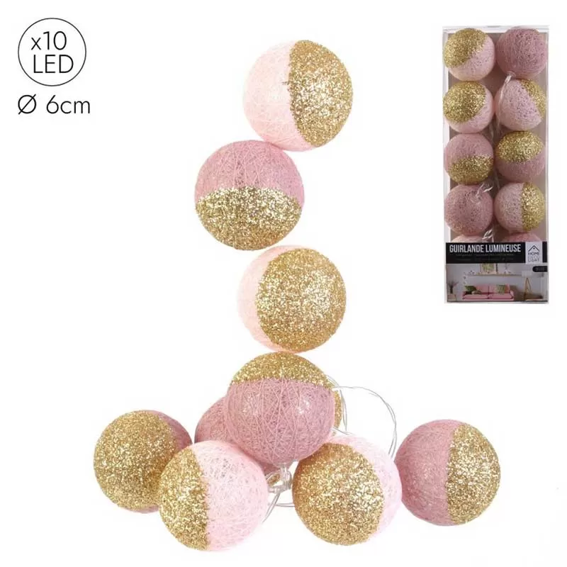 Dekorativne Lampice Roze-zlatne 192 Cm