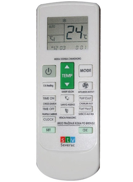 Univerzalni daljinski upravljač za klima uređaje STV-SEV