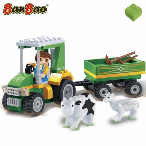 BanBao EcoFarm kocke Traktor sa prikolicom 8586