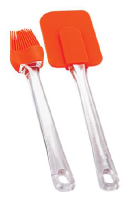 Bergner Silikonska spatula i četkica Renberg orange RB-3653-OR