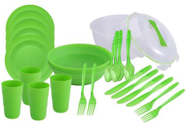 Bergner Višekratni piknik set posuđa 26 delova Renberg RB-4400