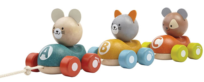 Plan Toys Drveni Set drvenih autića na povlačenje 5676