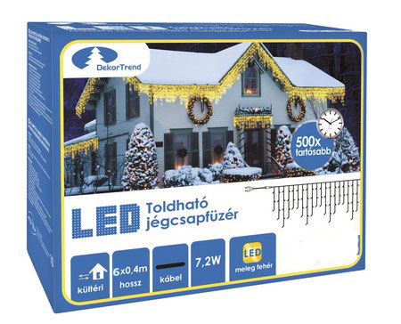 Nastavljajuća Novogodišnja LED Zavesa Za Spoljnu i Unutrašnju Upotrebu 6 x 0.4 m