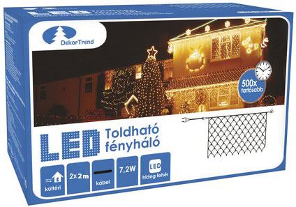 Novogodišnja LED Svetleća Mreža Za Spoljnu i Unutrašnju Upotrebu 2 x 2 m KDK 018 