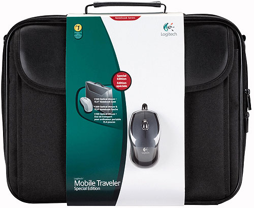 Logitech notebook torba + Logitech V100 Miš