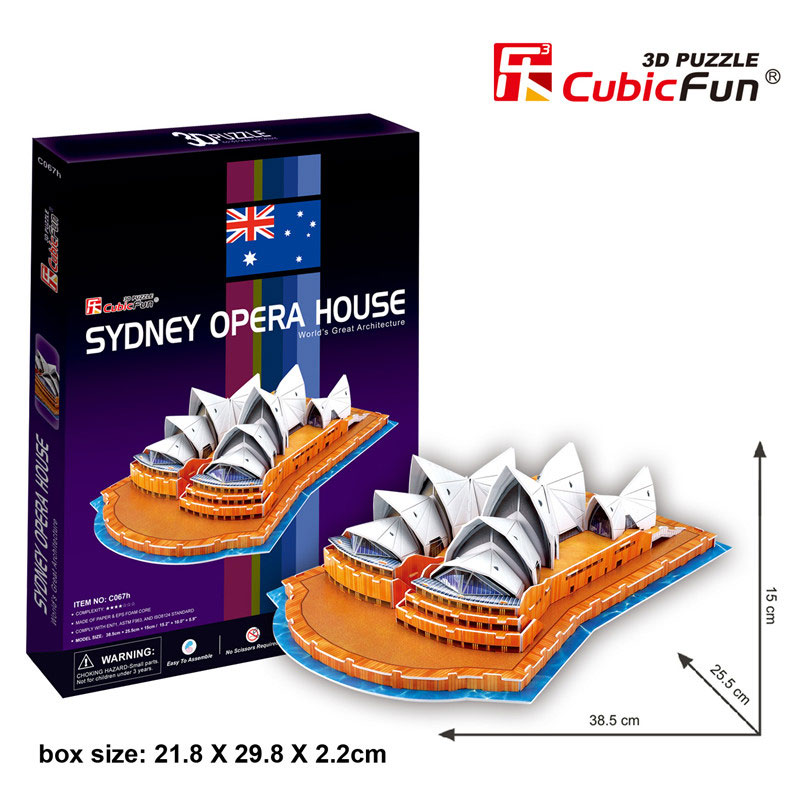 CUBIC FUN Sidnejska Opera  Maketa 3D Puzzle P178