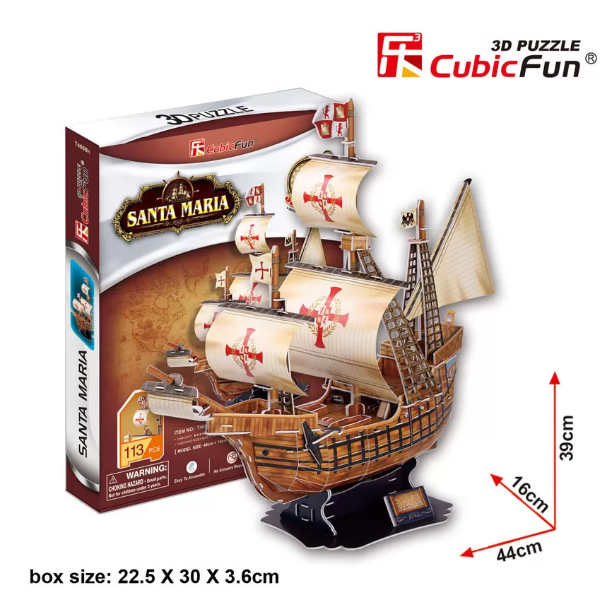 Santa Maria Maketa 3D Puzzle Cubic Fun P180