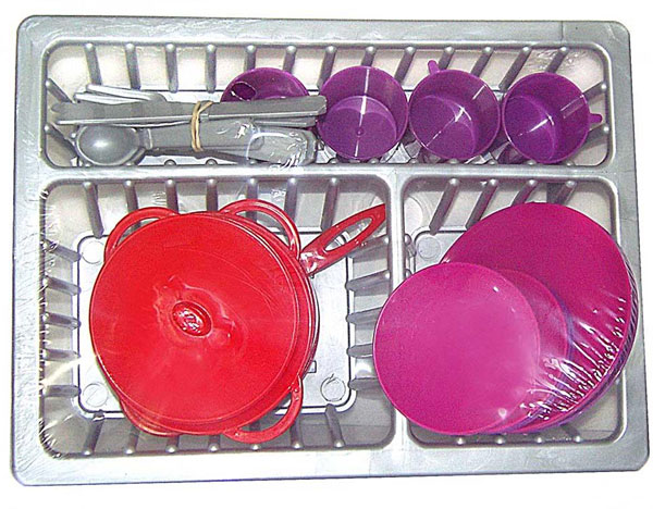 Ecoiffier set posuđa sa sušilicom SM606