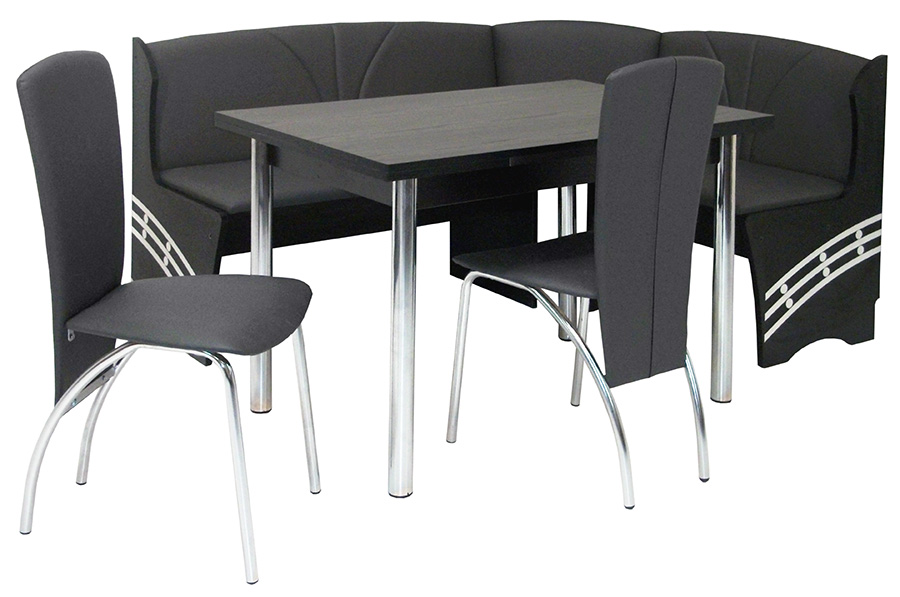 Ugaona trpezarijska garnitura Roda Wenge Siva 164x124