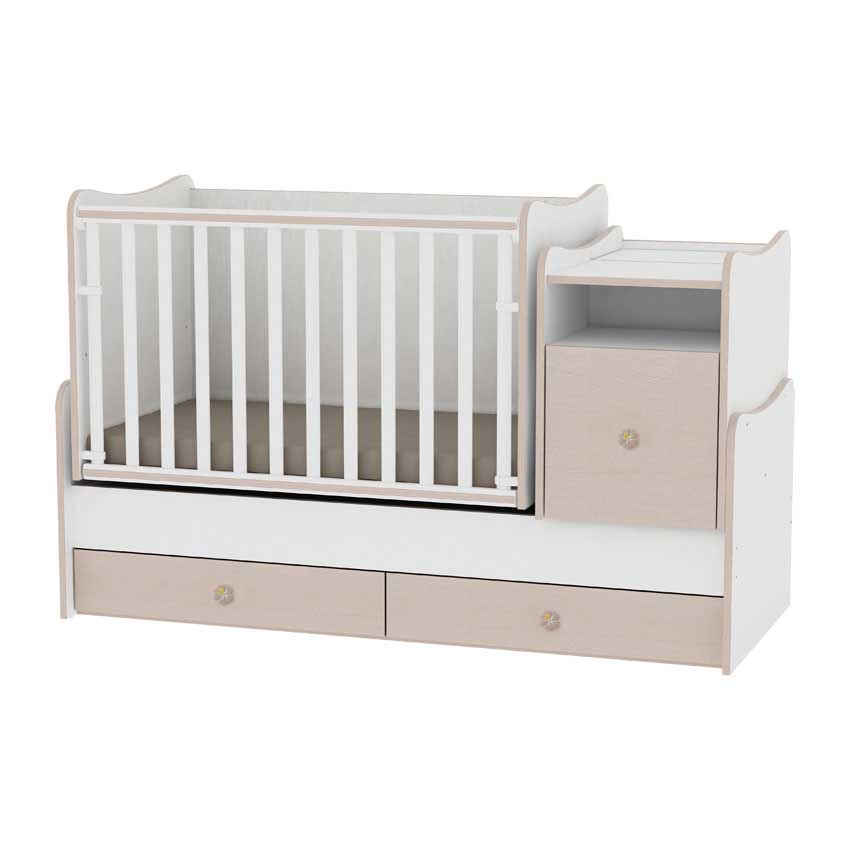 Lorelli Drveni krevetac za bebu Trend Plus White Oak
