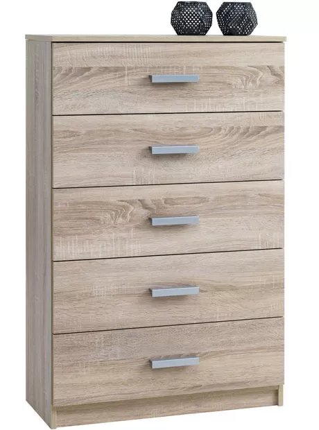 Komoda Rosto 5 fioka široka boja hrasta