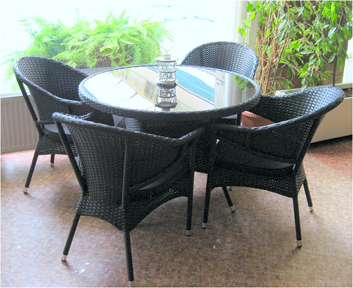 Garnitura Santa wicker ratan 4 fotelje i sto 105 cm