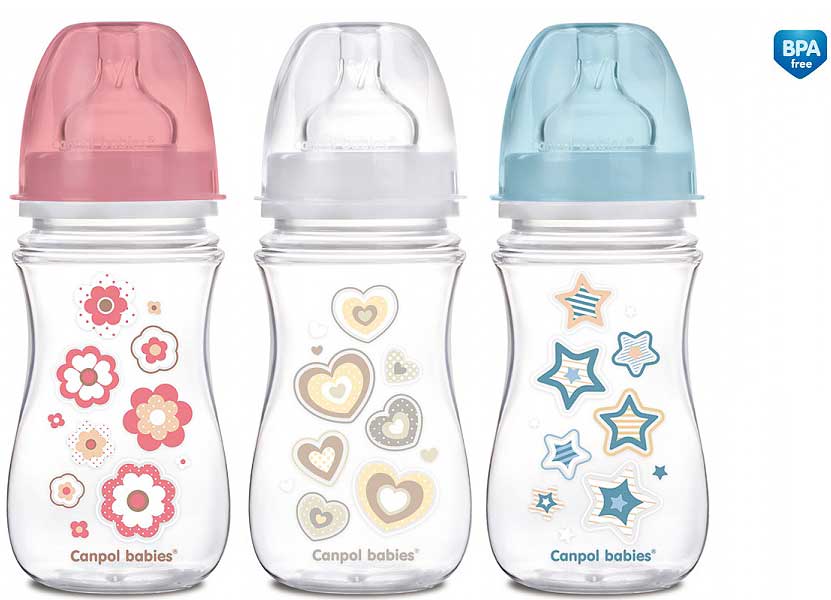Canpol Flašica Easy Start Anti-colic 240ml roze/bela/plava 35/217 - Image 1