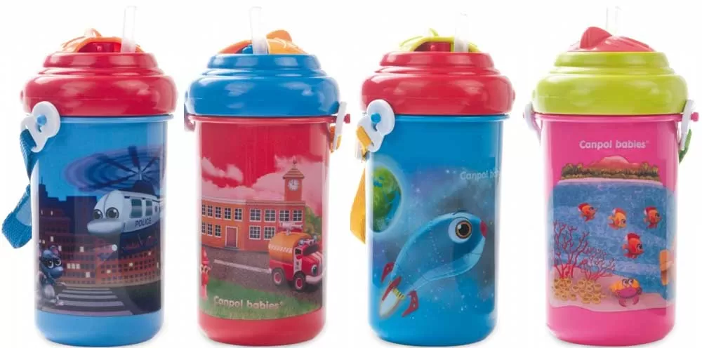 CANPOL Sportska bočica sa slamkom 400ml 4/102