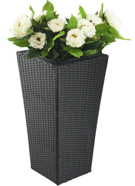 Visoka Saksija Od Ratana Ratio crna