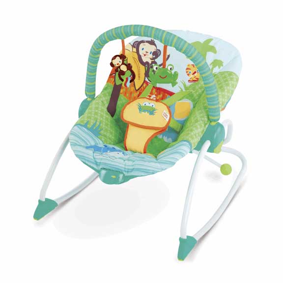 Bright Starts Ležaljka za bebe - fotelja za decu do 18kg Peek-a-Zoo - Image 1