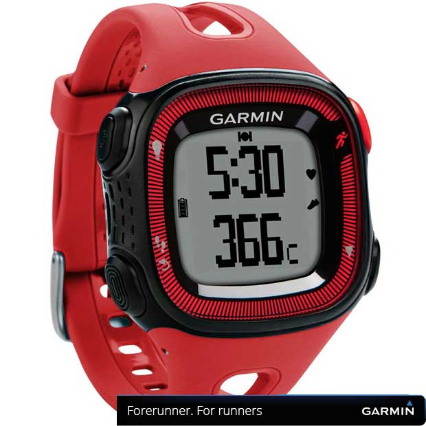 Garmin pametni GPS sat Forerunner 15HRM Red/Black Large 010-01241-51