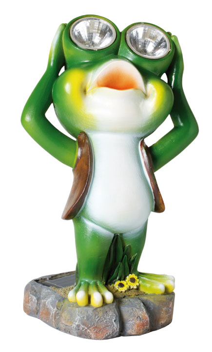 Baštenska solarna lampa - žaba