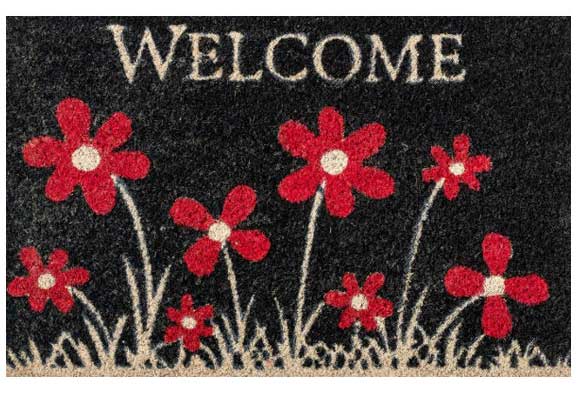 Otirač Astra Coco style Flowers black 40x60 cm