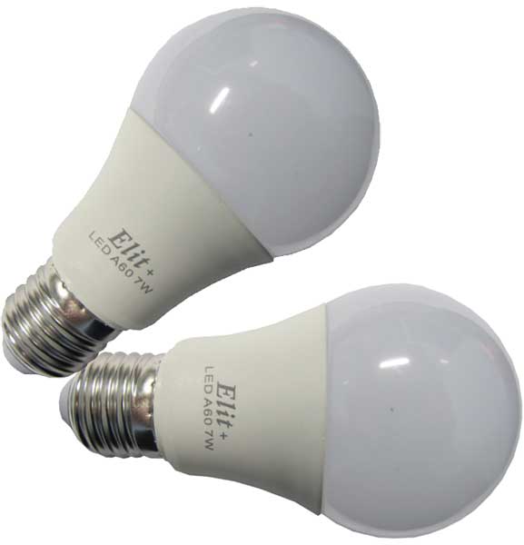 Dve LED A60 sijalice 6500K 7W E27 Elit+ EL 1340