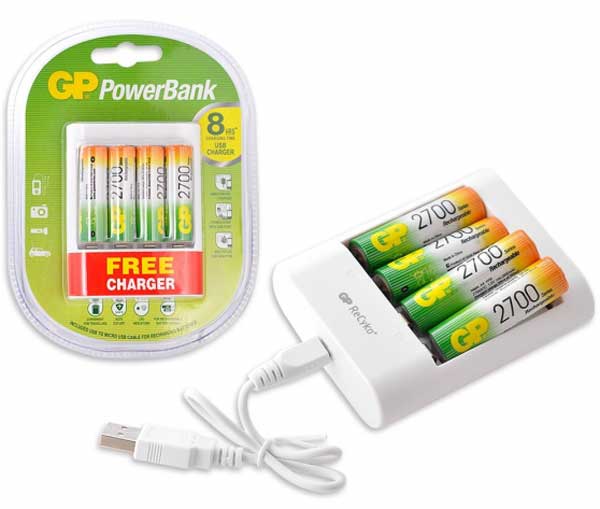 GP Punjač sa četiri punjive baterije U411-270AAHCWA12F-UE4