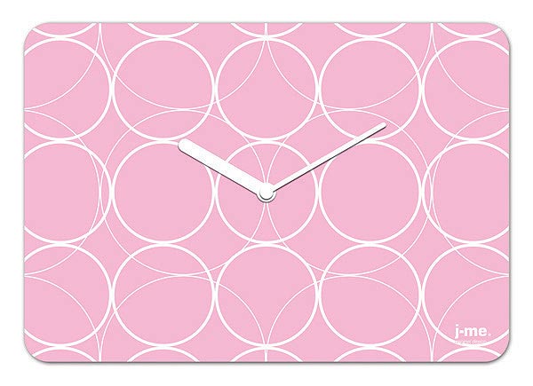 J-me zidni sat kružići pink