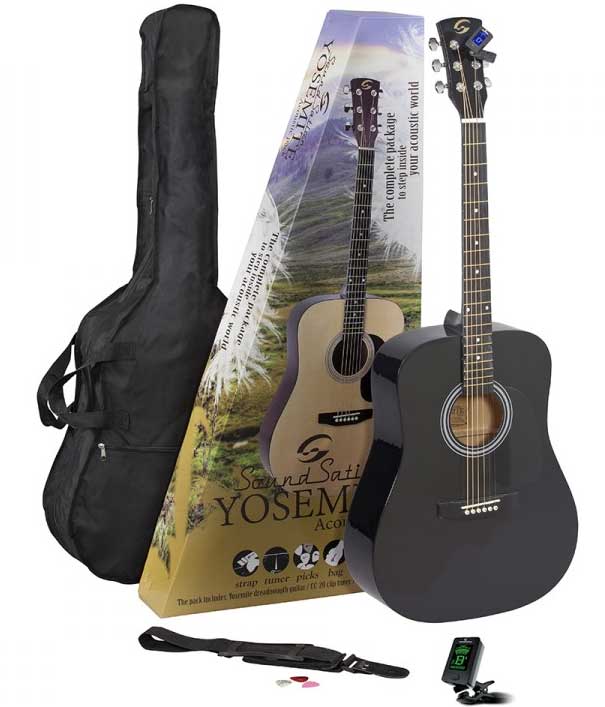 Country gitara sa torbom i štimerom SoundSation Yosemite-GP-BK Pack