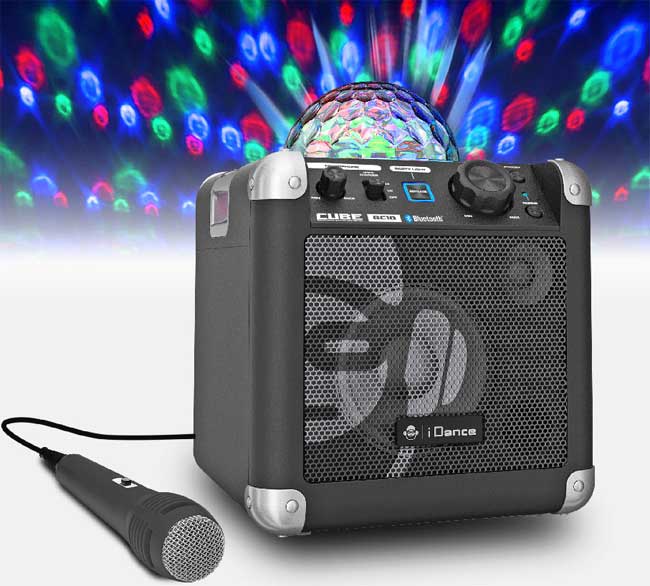 Bluetooth zvučnik sa mikrofonom i disko kuglom iDance BC10 Black PC7005008