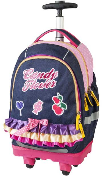 Target ranac sa teleskopskom ručkom i točkićima Smart Candy Flower 17917